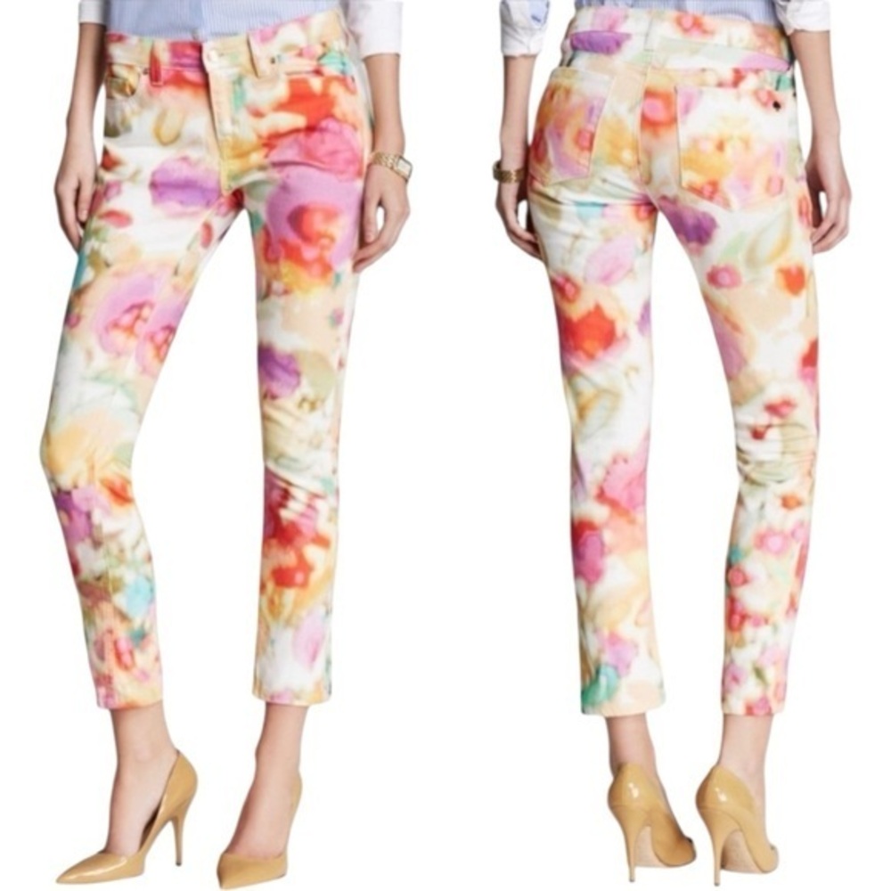 Kate Spade Broome Street Colorful Skinny Jean size 26 in Tie-Dye
